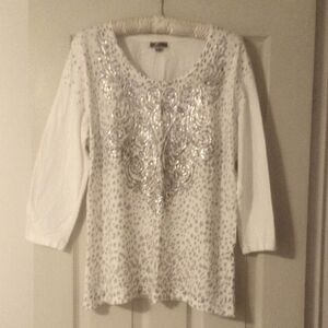 JM Collection Embellished Blouse - XL